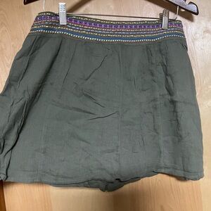 Aerie Green Embellished Mini Skirt Casual